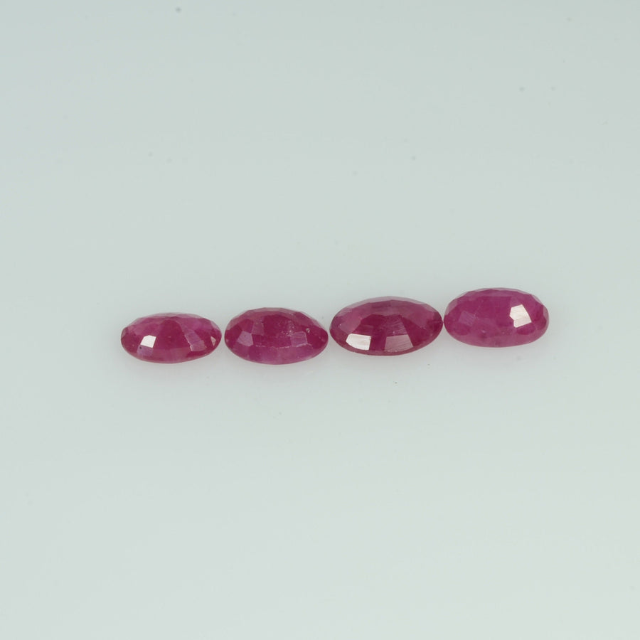 5x3 MM Natural Ruby Loose Gemstone Oval Cut