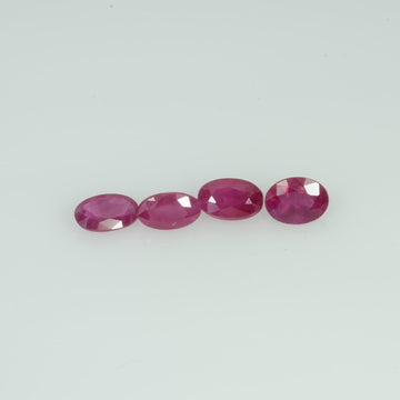 5x3 MM Natural Ruby Loose Gemstone Oval Cut