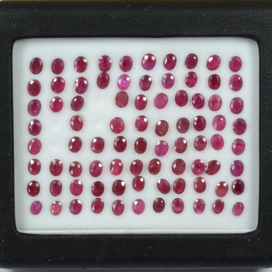 4.5x3.5 MM Natural Ruby Loose Gemstone Oval Cut