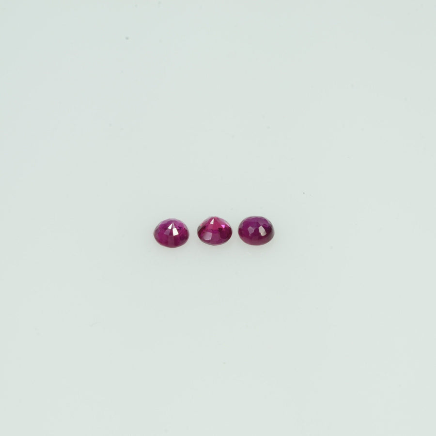 1.4-2.8 mm Natural Ruby Loose Gemstone Round Cut