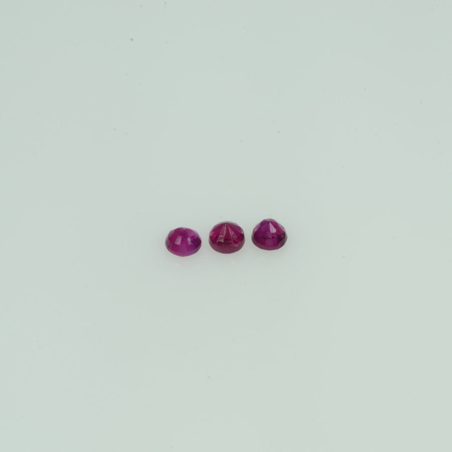 1.4-2.8 mm Natural Ruby Loose Gemstone Round Cut