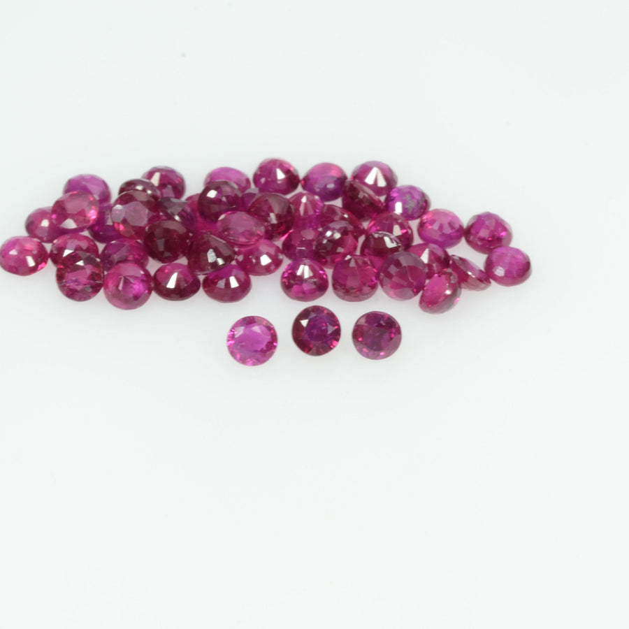 1.4-2.8 mm Natural Ruby Loose Gemstone Round Cut