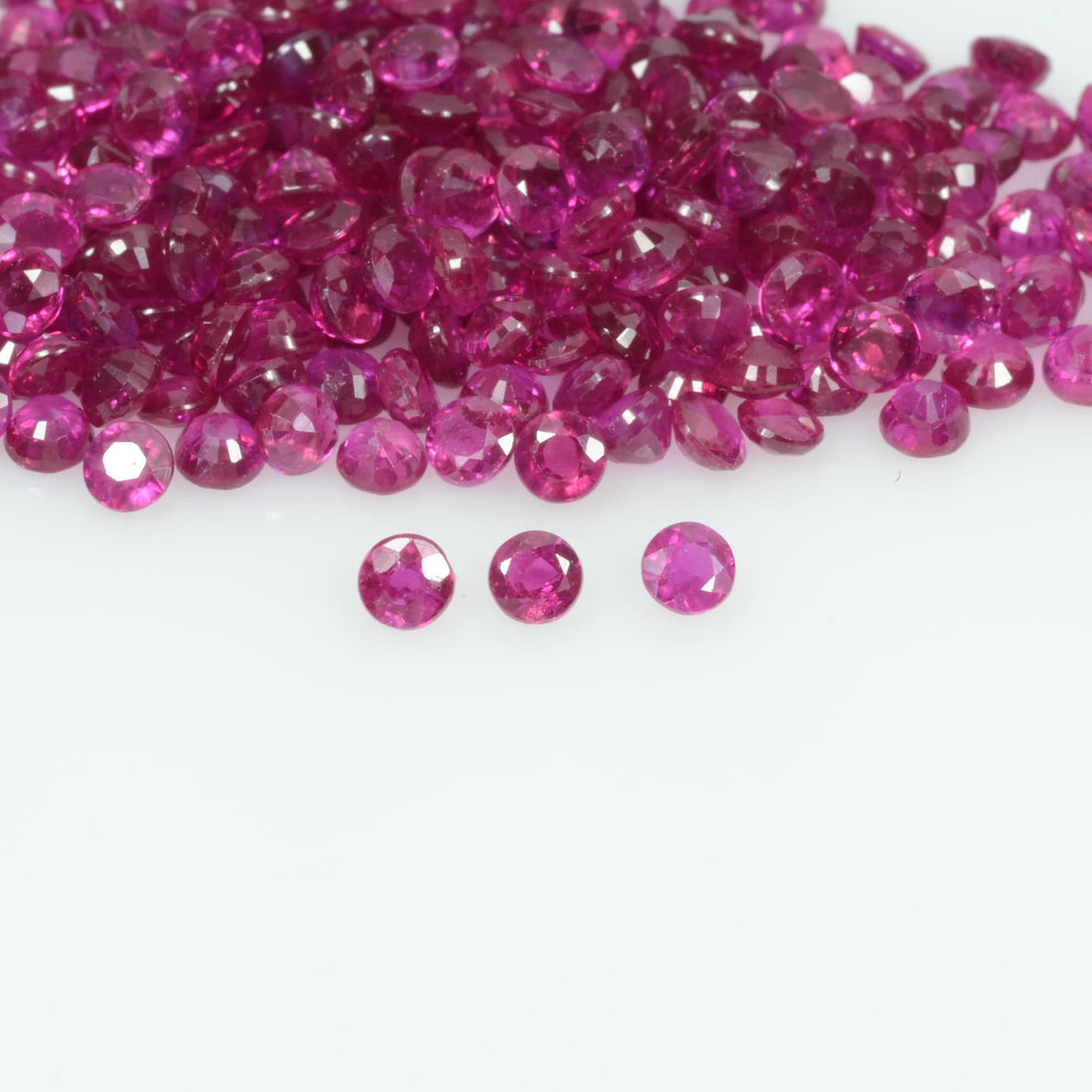 1.3-2.6 mm Natural Ruby Loose Gemstone Round Cut