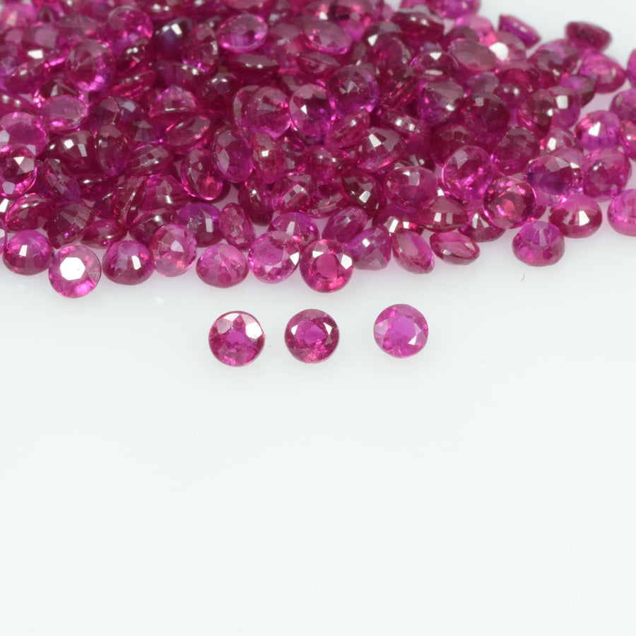 1.3-2.6 mm Natural Ruby Loose Gemstone Round Cut