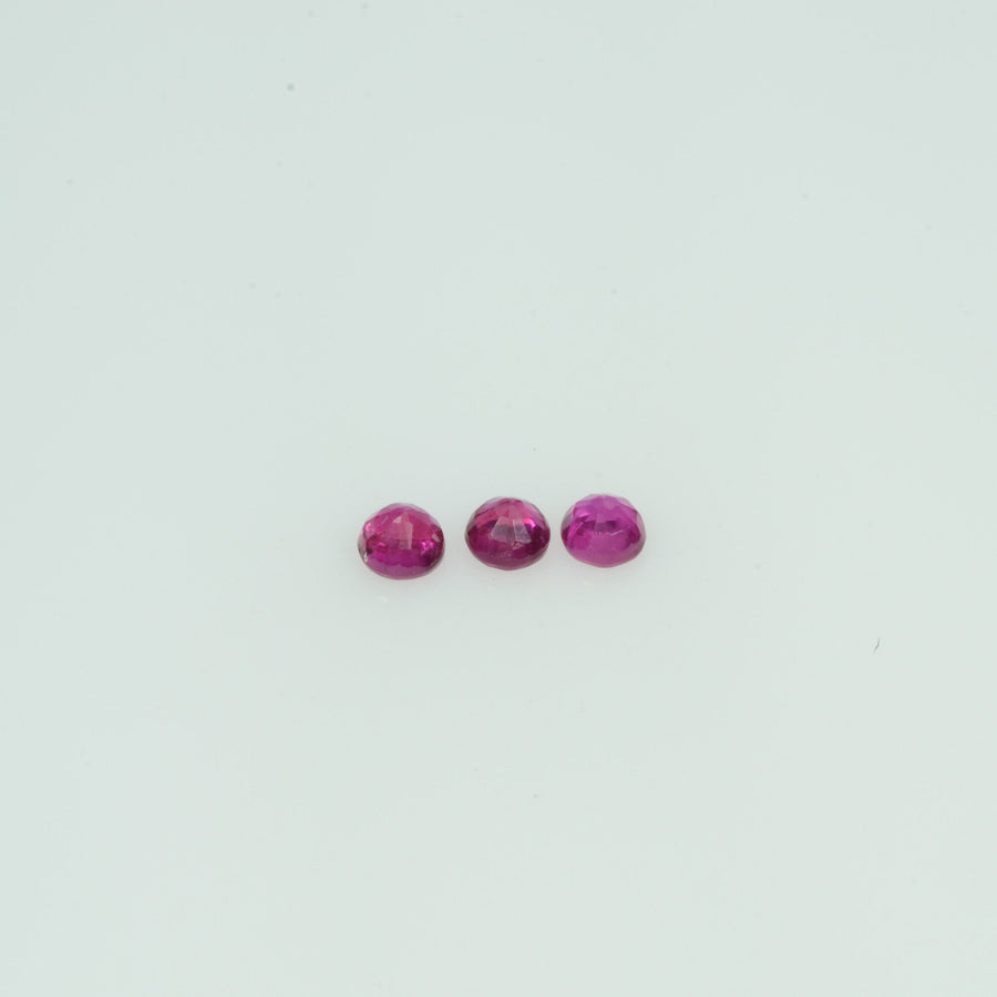 1.3-2.6 mm Natural Ruby Loose Gemstone Round Cut