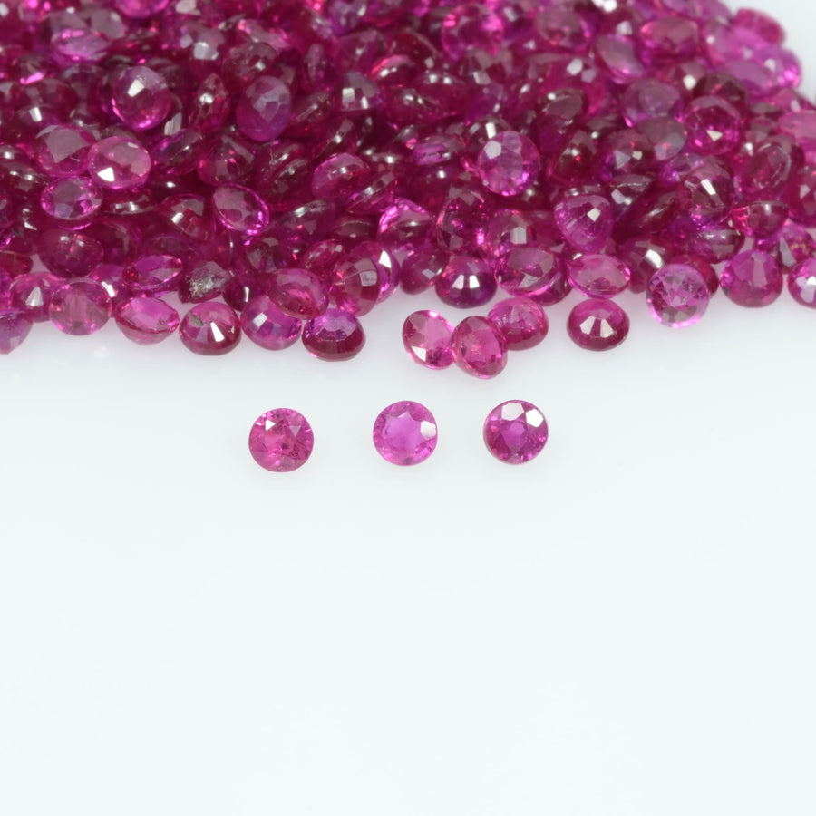 1.3-2.6 mm Natural Ruby Loose Gemstone Round Cut