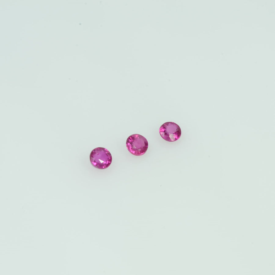 1.4-2.6 mm Natural Ruby Loose Gemstone Round Cut
