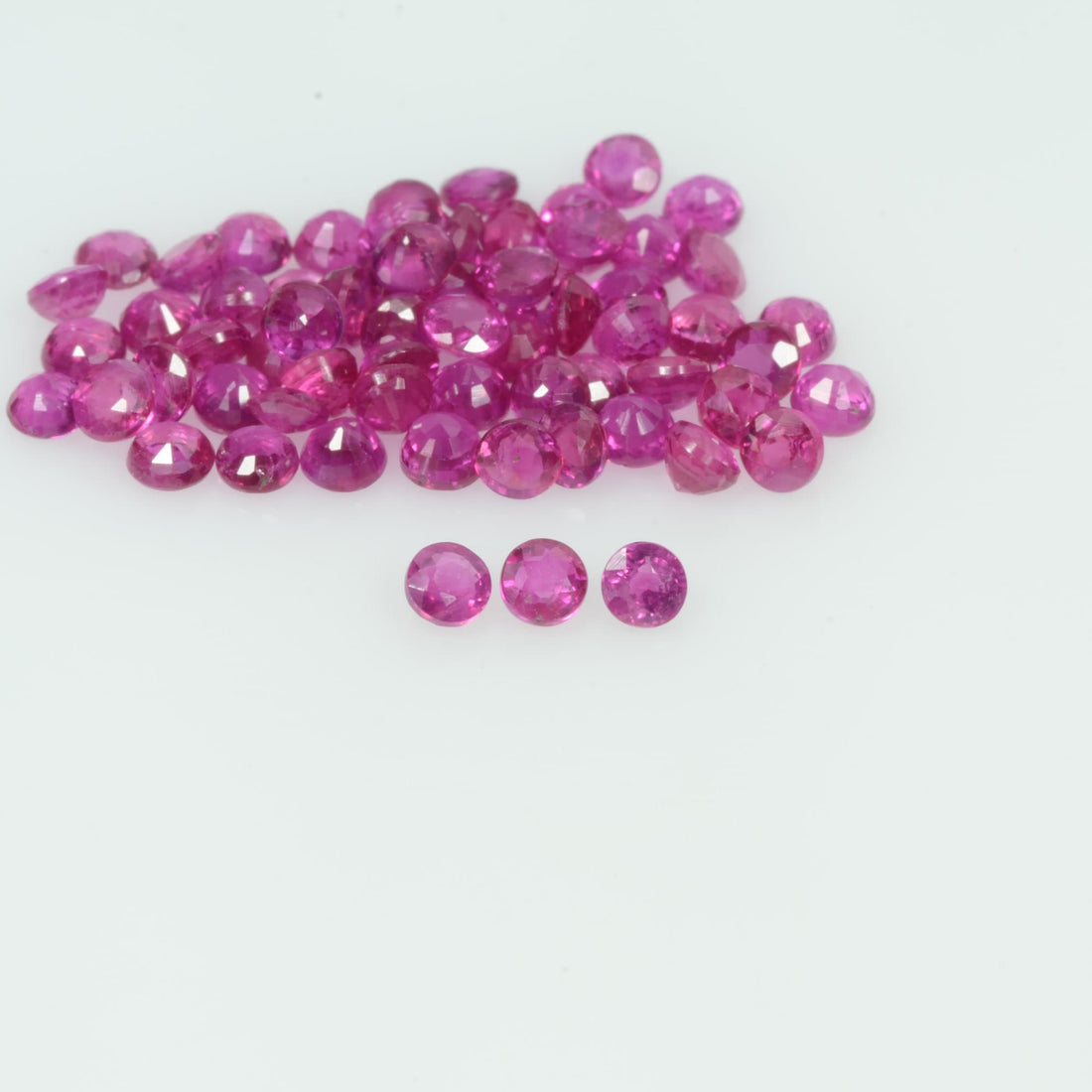 1.4-2.6 mm Natural Ruby Loose Gemstone Round Cut