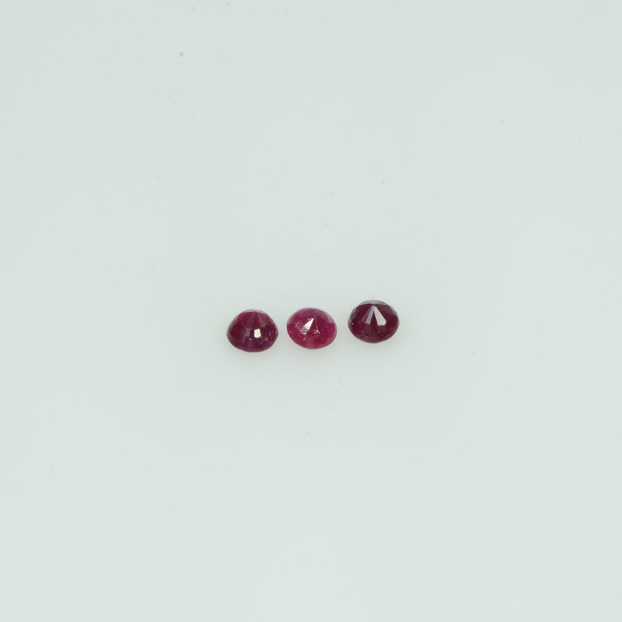 2.0-2.8 mm Natural Ruby Loose Gemstone Round Cut