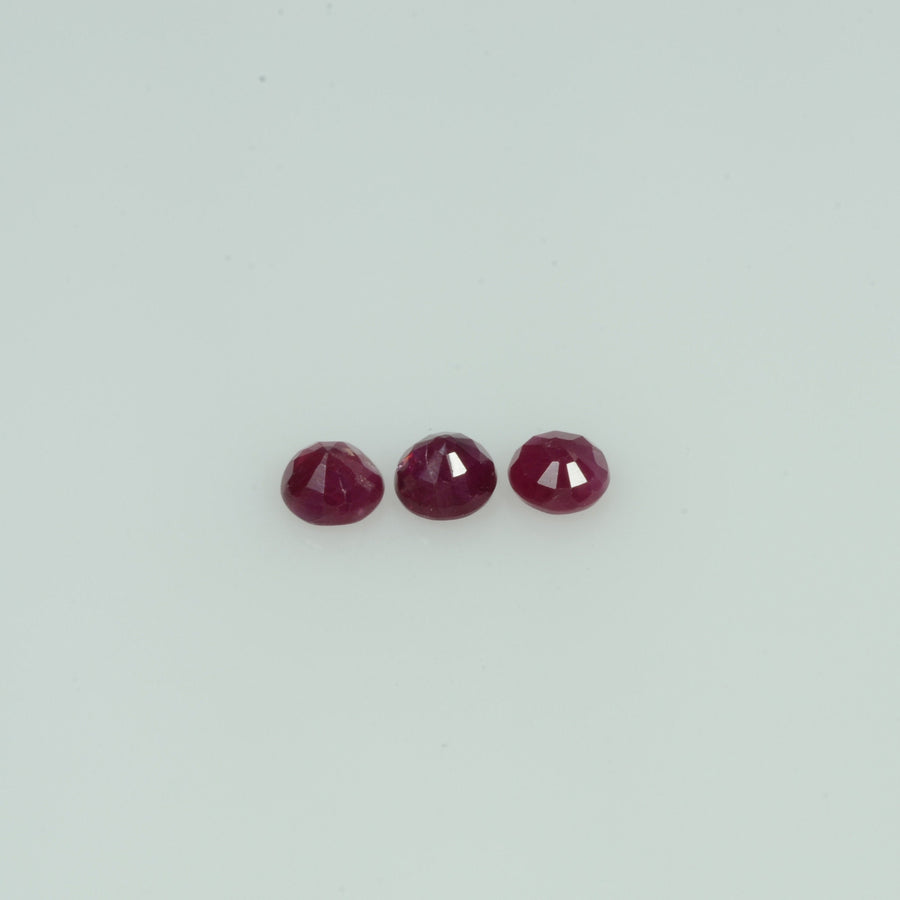 2.1-3.1 mm Natural Ruby Loose Gemstone Round Cut
