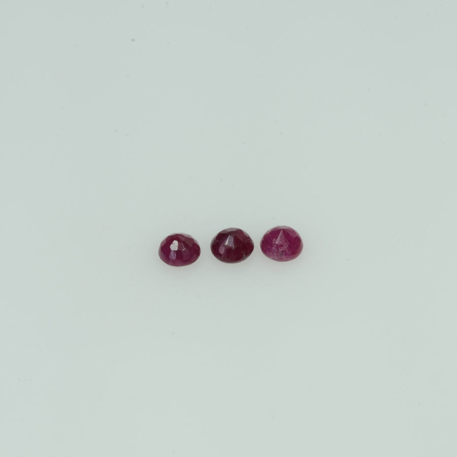 2.1-3.1 mm Natural Ruby Loose Gemstone Round Cut
