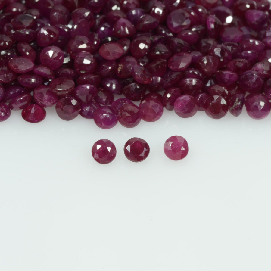 2.1-3.1 mm Natural Ruby Loose Gemstone Round Cut