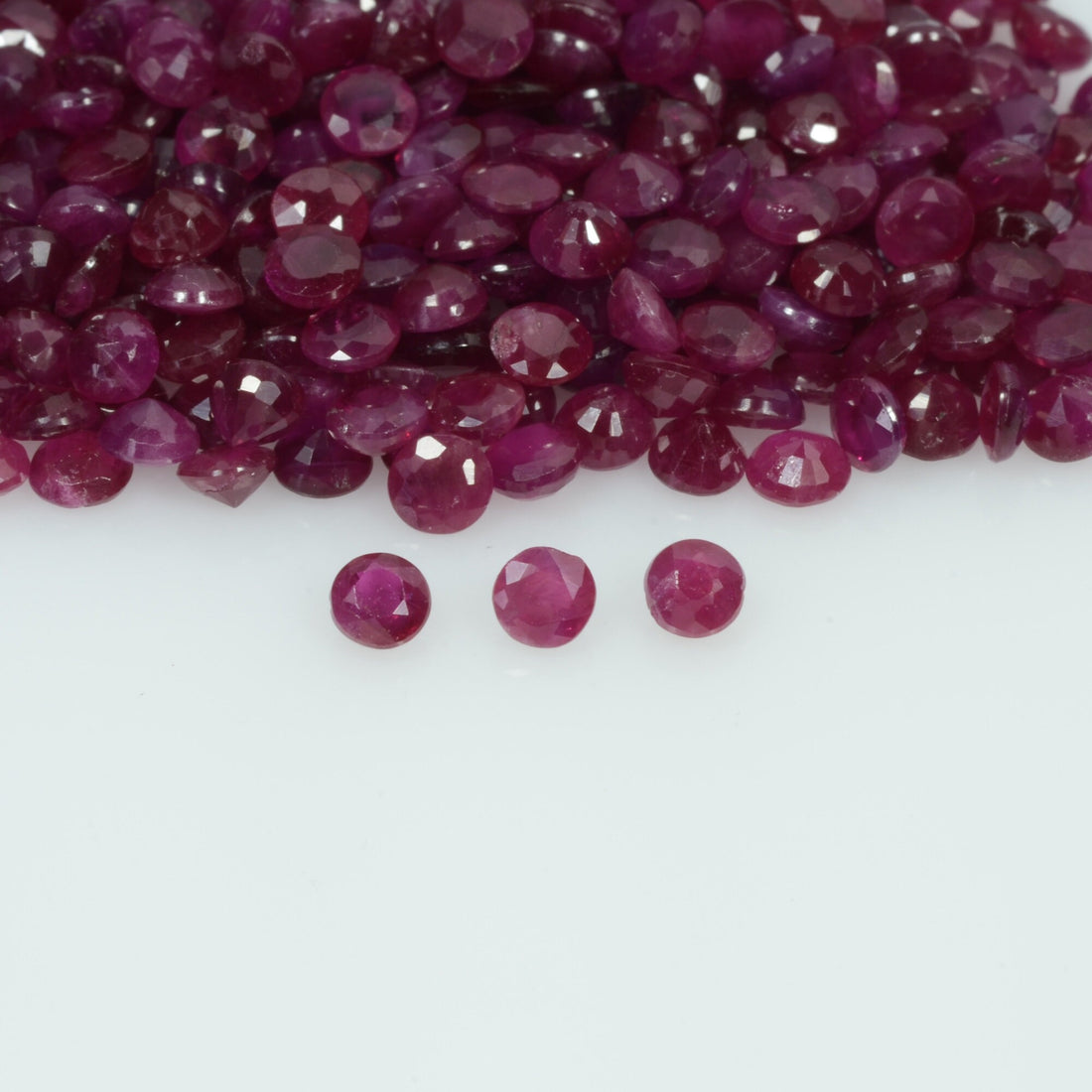 1.9-3.2 mm Natural Ruby Loose Gemstone Round Cut