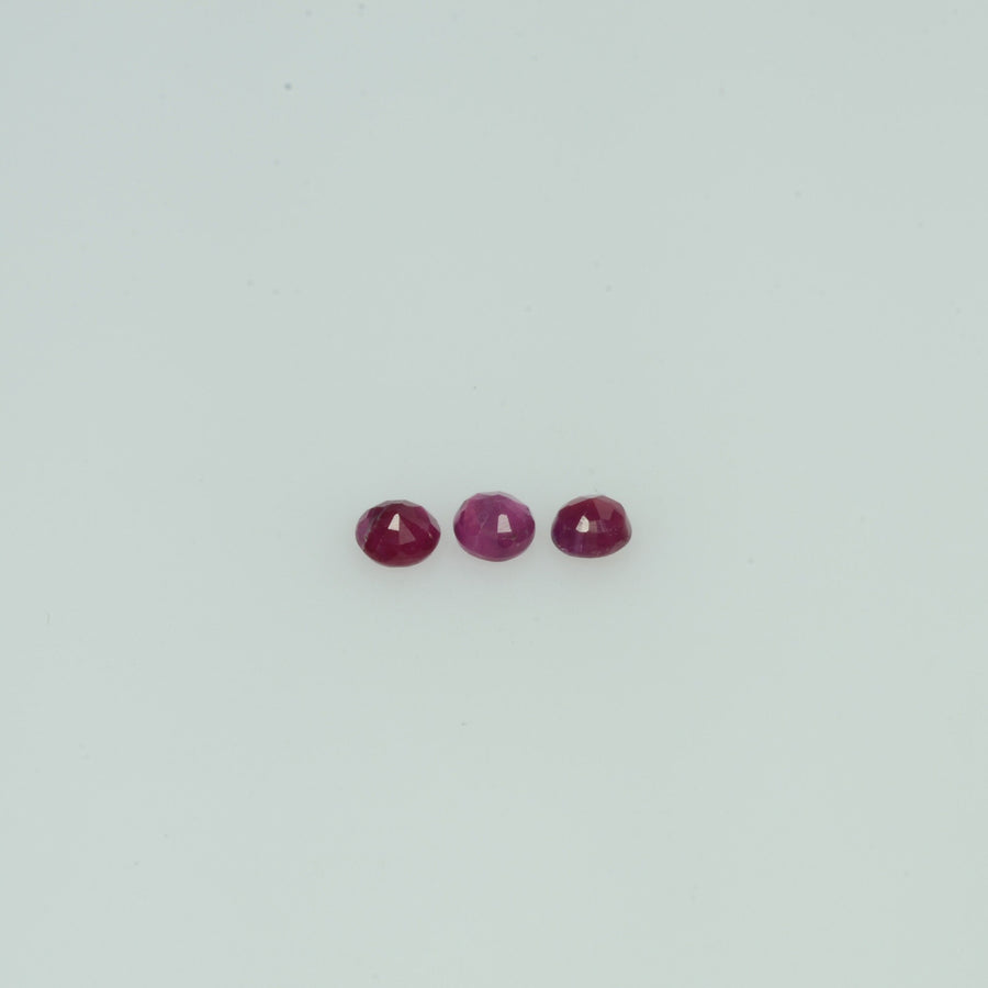 1.9-3.2 mm Natural Ruby Loose Gemstone Round Cut