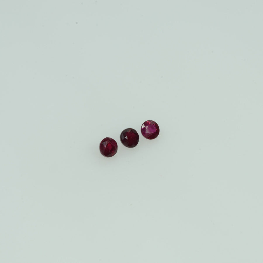 1.5-2.4 mm Natural Ruby Loose Gemstone Round Cut