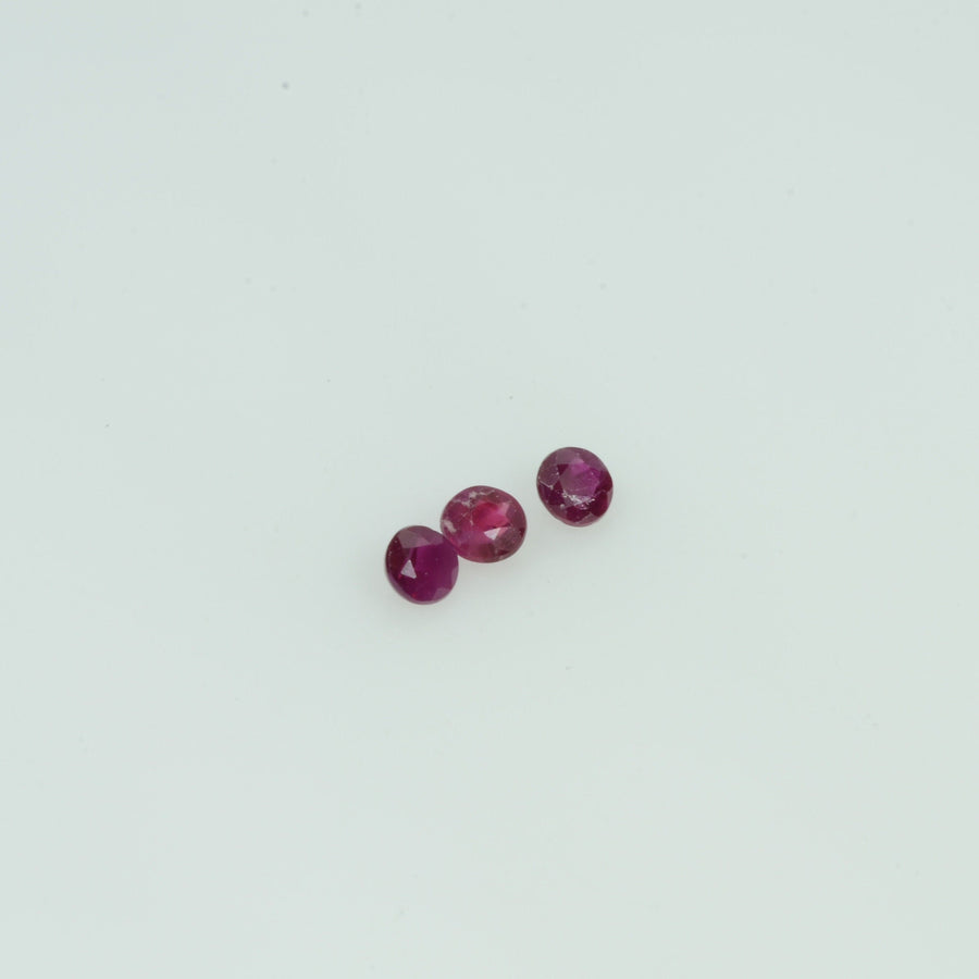 1.3-3.1 mm Natural Ruby Loose Gemstone Round Cut