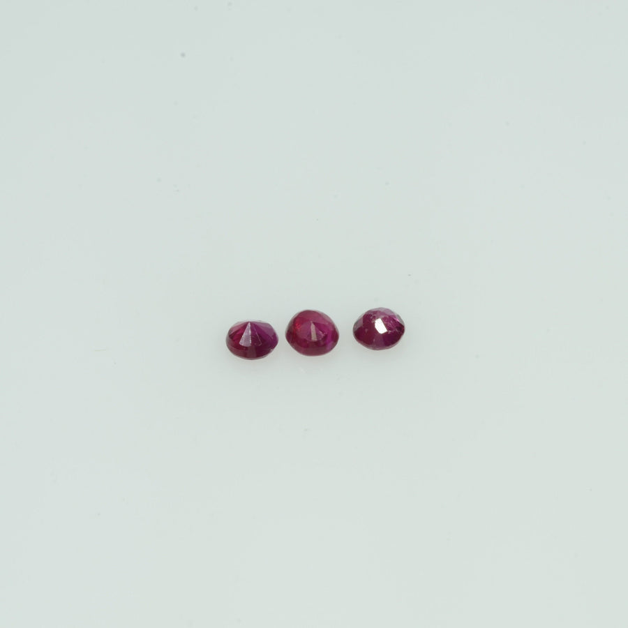 1.3-3.1 mm Natural Ruby Loose Gemstone Round Cut