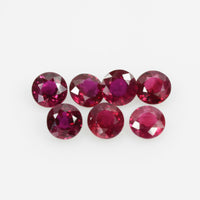 3.8-4.9  mm Lots Natural Ruby Loose Gemstone Round Cut