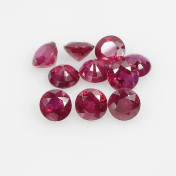 4.3-5.2 mm Natural Ruby Loose Gemstone Round Cut