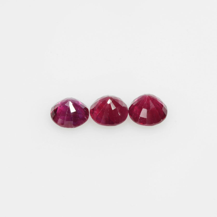 4.3-5.2 mm Natural Ruby Loose Gemstone Round Cut