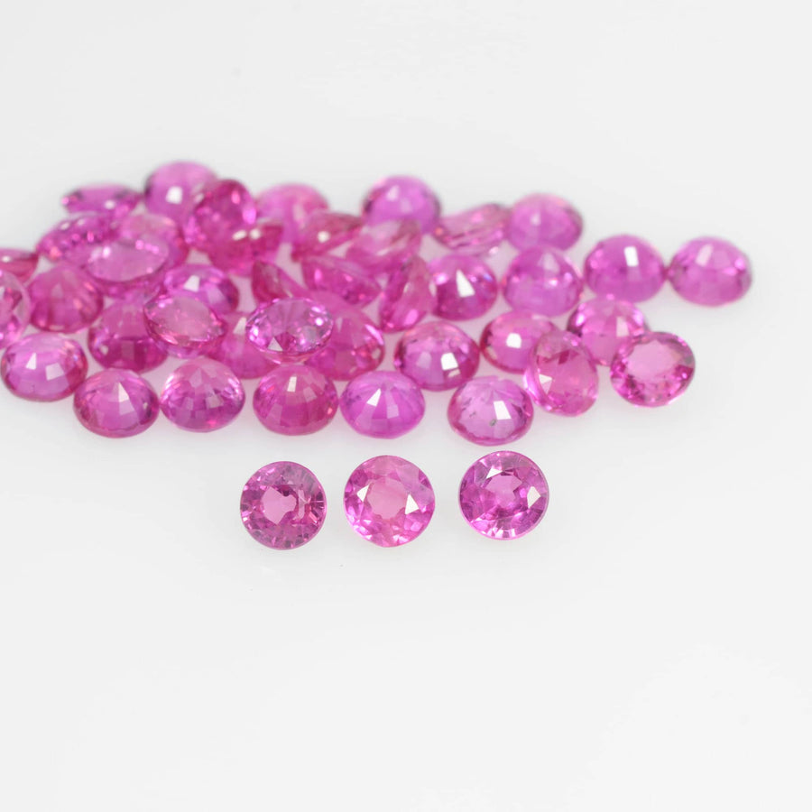 1.8-3.9 mm Natural Ruby Loose Gemstone Round Cut