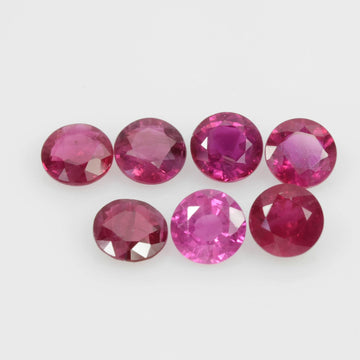 4.5-5.8 mm Natural Ruby Loose Gemstone Round Cut