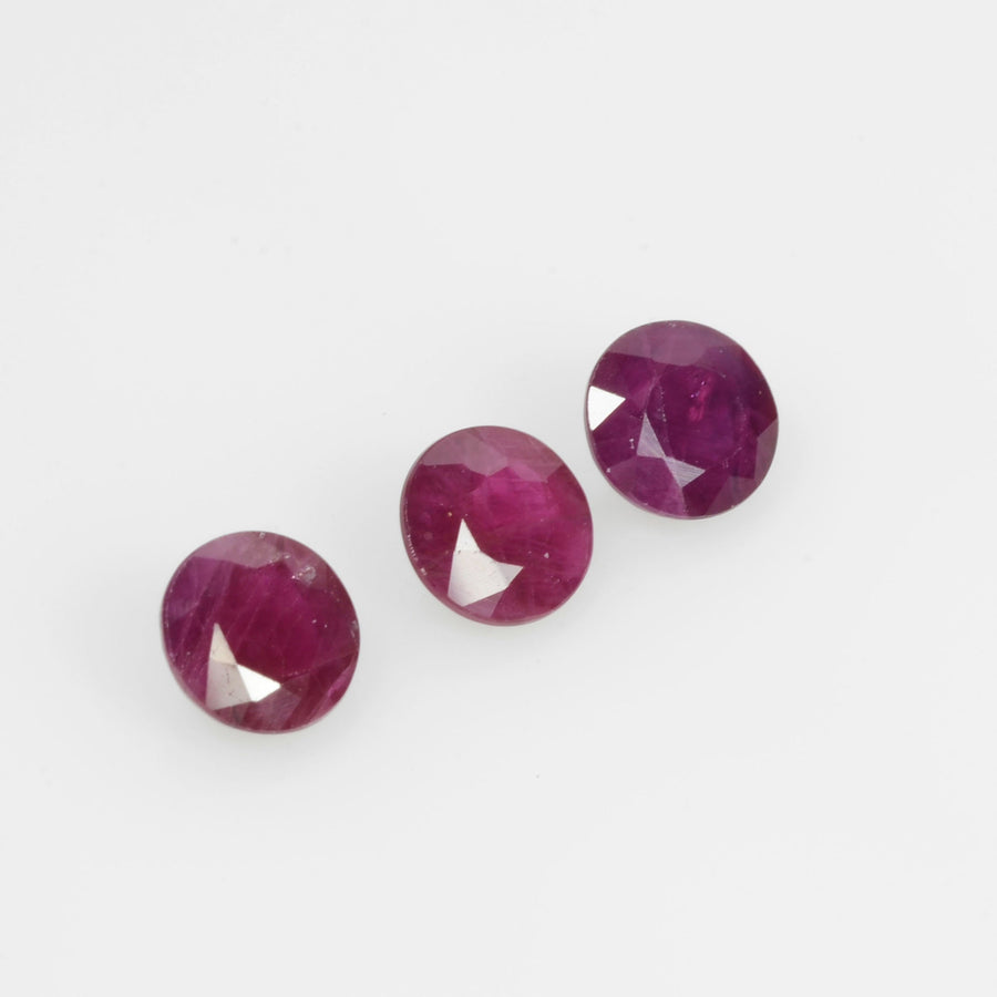 4.4-8.8 mm Natural Ruby Loose Gemstone Round Cut