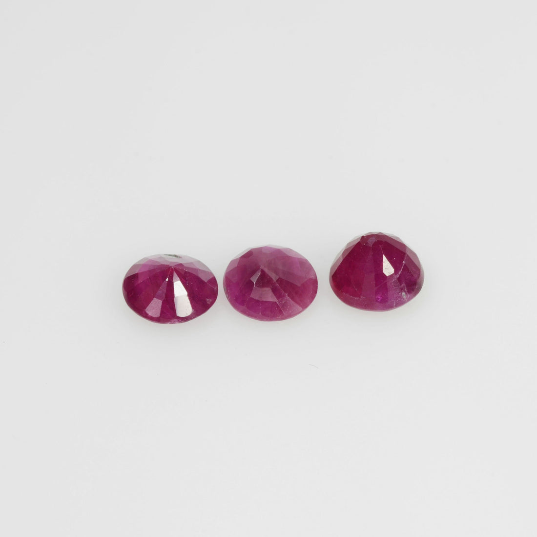 4.3-7.6mm Natural Ruby Loose Gemstone Round Cut