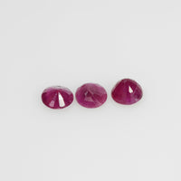 4.3-7.6mm Natural Ruby Loose Gemstone Round Cut