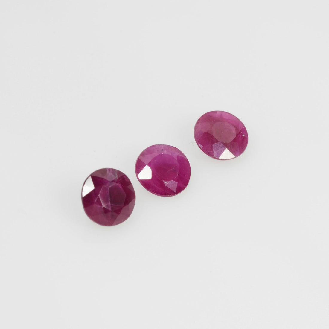 4.3-7.6mm Natural Ruby Loose Gemstone Round Cut