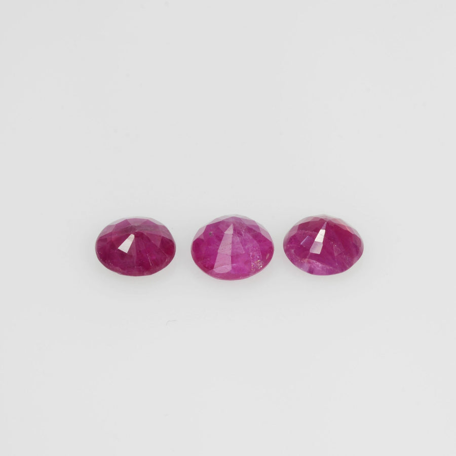 4.3-5.2 mm Natural Ruby Loose Gemstone Round Cut