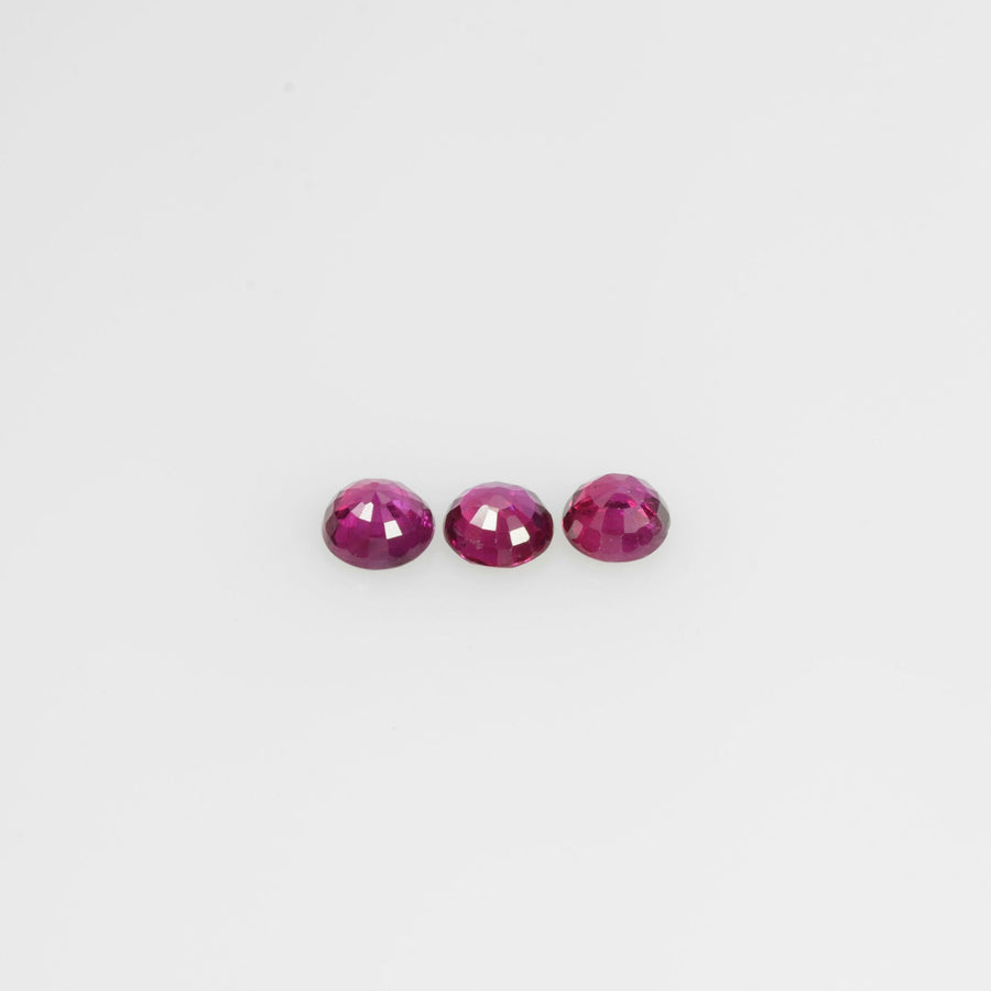 2.6-3.6 mm Natural Ruby Loose Gemstone Round Cut