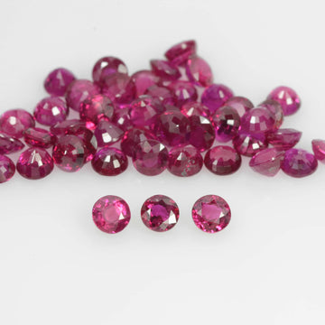 2.6-3.6 mm Natural Ruby Loose Gemstone Round Cut