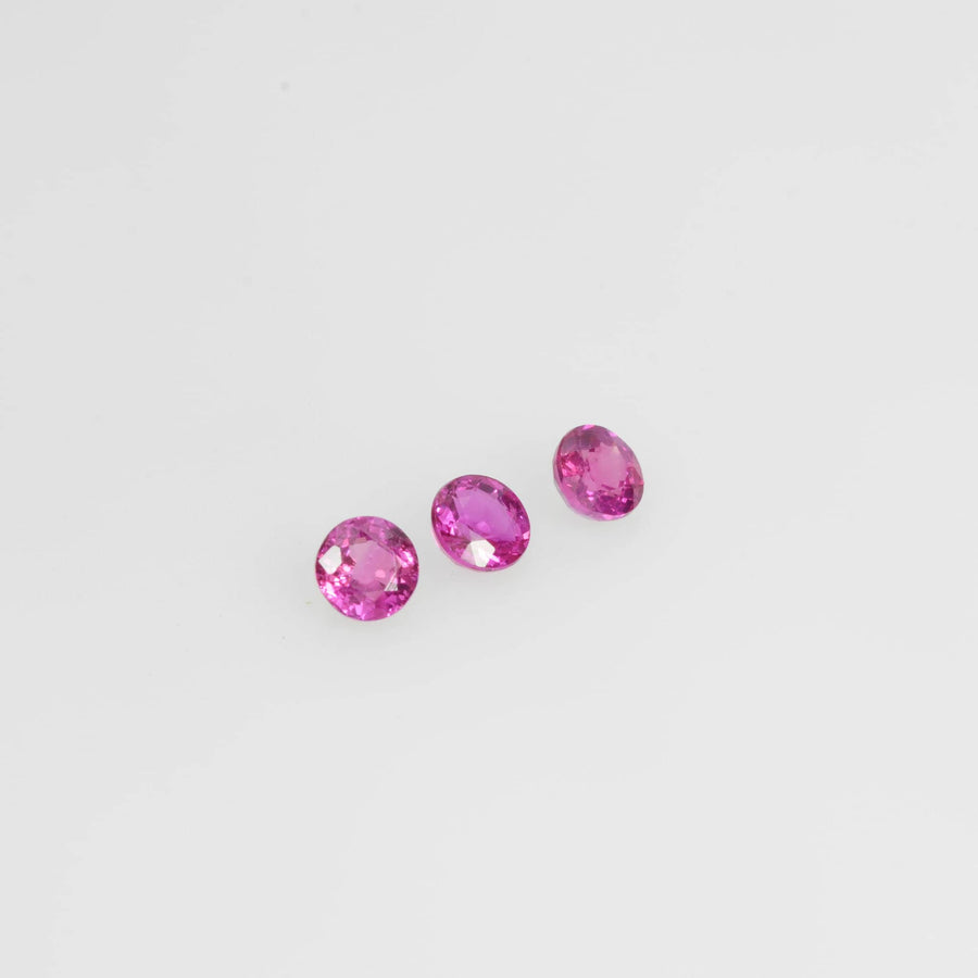 2.3-3.8 mm Natural Ruby Loose Gemstone Round Cut
