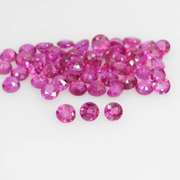 2.3-3.8 mm Natural Ruby Loose Gemstone Round Cut