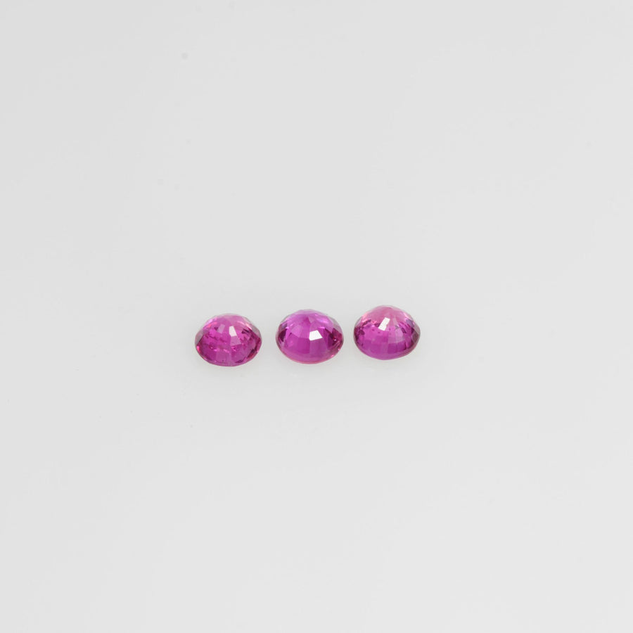 2.3-3.8 mm Natural Ruby Loose Gemstone Round Cut