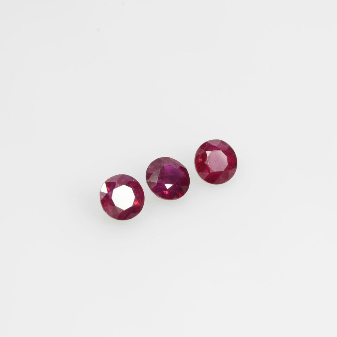 3.7-4.6 mm Natural Ruby Loose Gemstone Round Cut