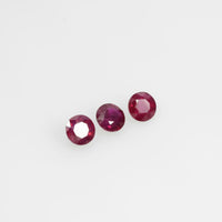 3.7-4.6 mm Natural Ruby Loose Gemstone Round Cut