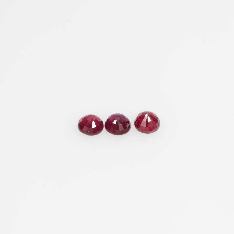 2.1-3.7 mm Natural Ruby Loose Gemstone Round Cut