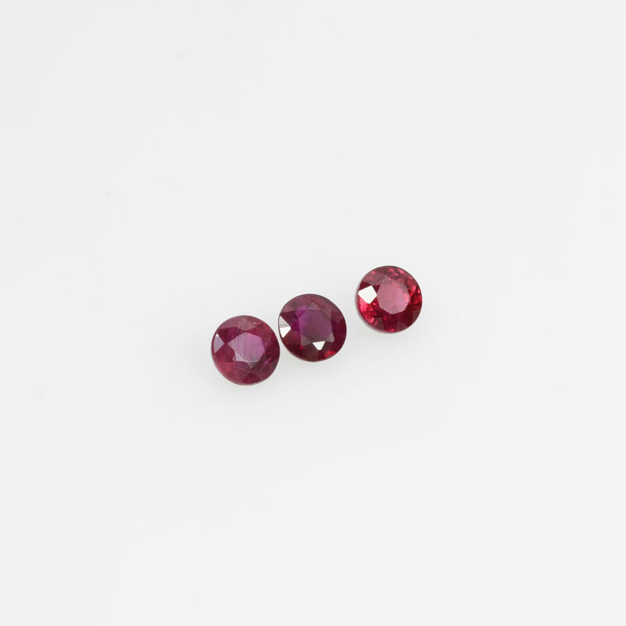 2.1-3.7 mm Natural Ruby Loose Gemstone Round Cut