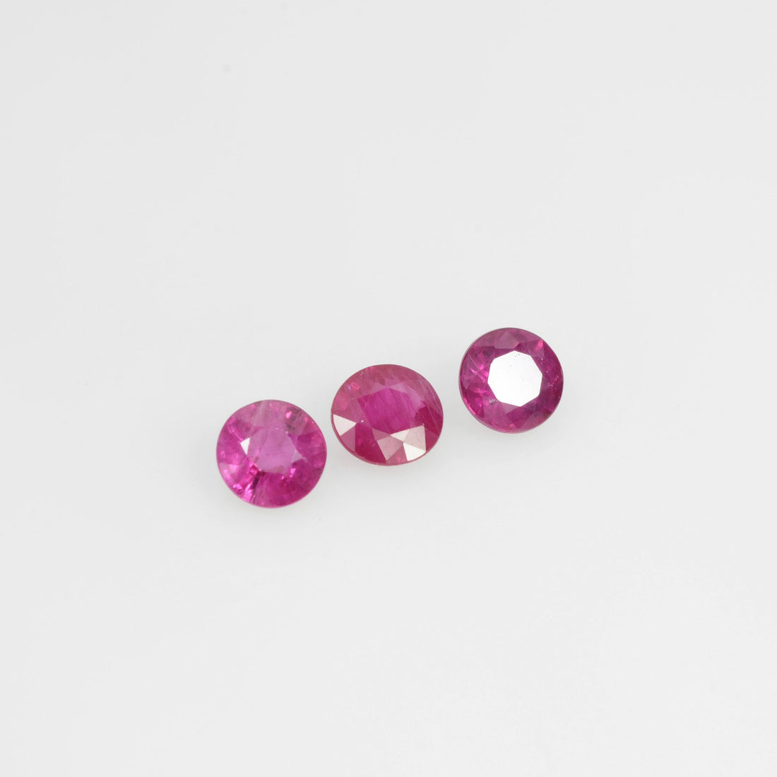 3.3-4.4 mm Natural Ruby Loose Gemstone Round Cut