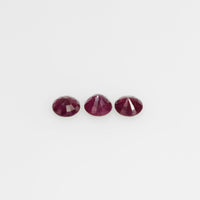 3.7-4.2 mm Natural Ruby Loose Gemstone Round Cut