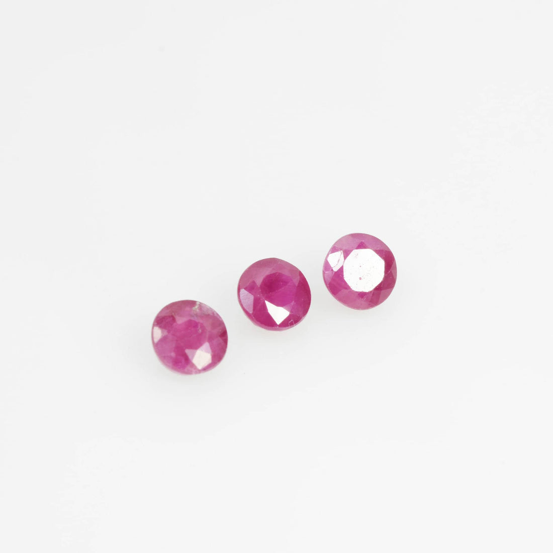 1.9-4.4 mm Natural Ruby Loose Gemstone Round Cut