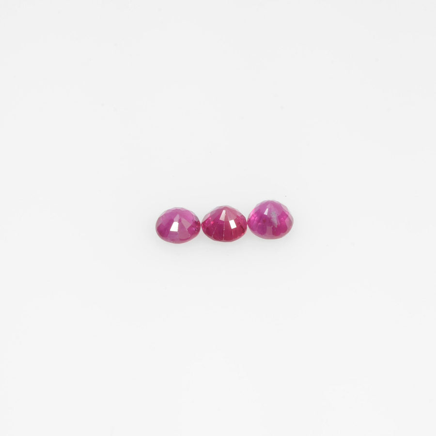 2.6-3.7 mm Natural Ruby Loose Gemstone Round Cut