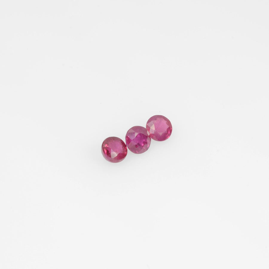 2.6-3.7 mm Natural Ruby Loose Gemstone Round Cut