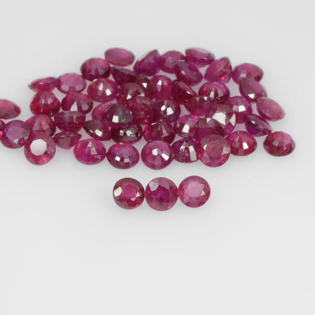 2.6-3.7 mm Natural Ruby Loose Gemstone Round Cut