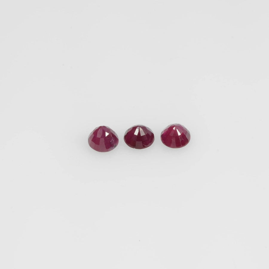 1.8-3.7 mm Natural Ruby Loose Gemstone Round Cut