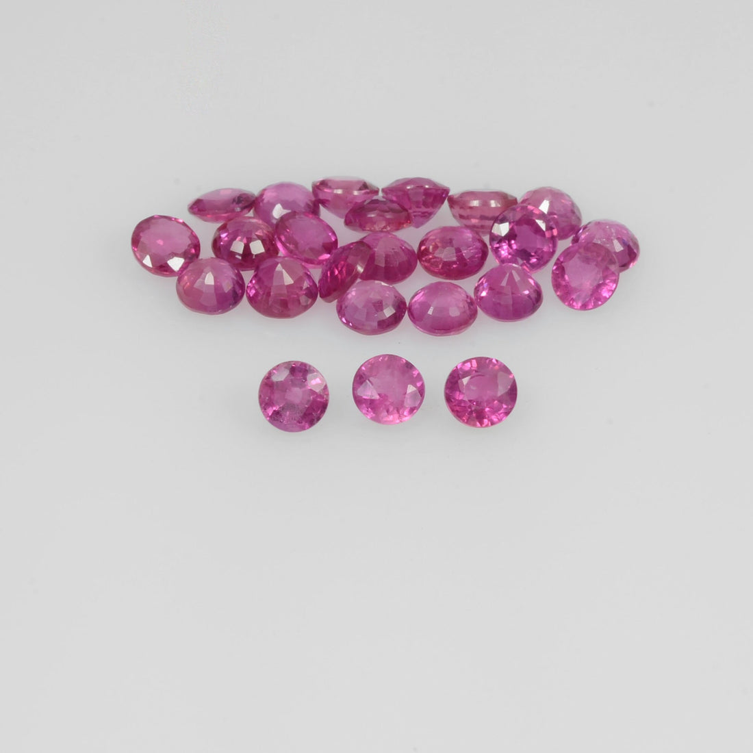 1.7-3.8 mm Natural Ruby Loose Gemstone Round Cut