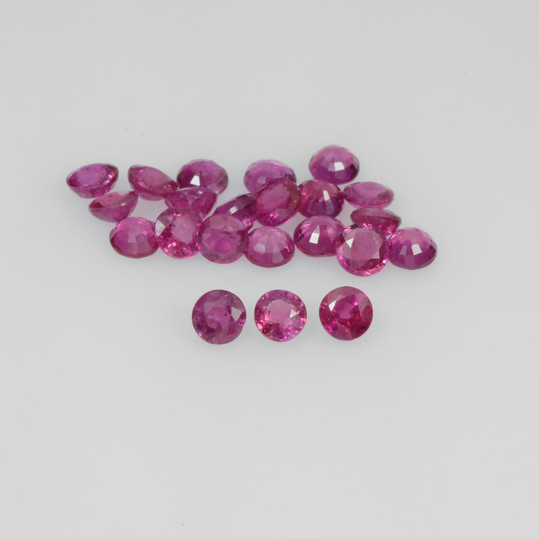 1.9-4.2 mm Natural Ruby Loose Gemstone Round Cut