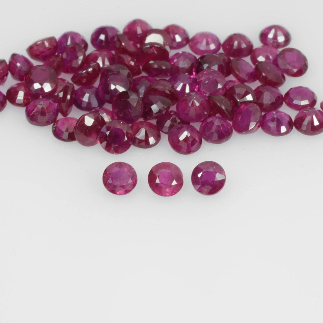 2.8-3.6 mm Natural Ruby Loose Gemstone Round Cut